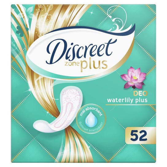 Discreet, ZonePlus Waterlily, Wkładki higieniczne, 52 szt. Discreet