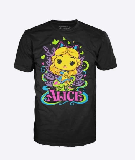 disney - alice - t-shirt pop blacklight (l) Funko