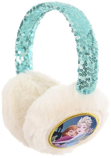 Disney Kraina Lodu biało-turkusowe regulowane nauszniki dziewczęce z futerkiem Disney