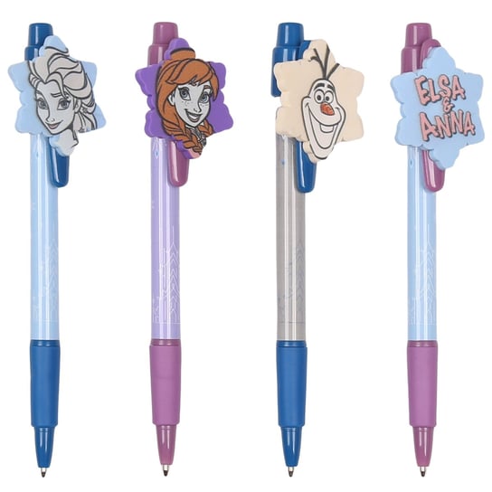 Disney Kraina Lodu- Zestaw 4 Długopisów Z Czarnym Tuszem Disney