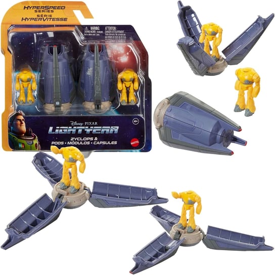 Disney Lightyear Buzz Astral Figurki Cyklopów i Statek kosmiczny Mattel