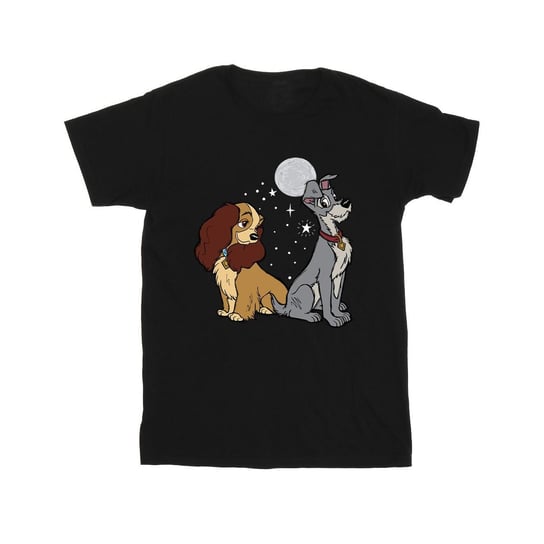 Disney Męska Koszulka Lady And The Tramp Moon T-Shirt (M / Czarny) Disney