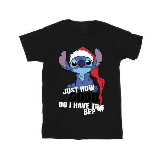 Disney Męska Koszulka Lilo & Stitch Just How Good T-Shirt (XXL (193cm) / Czarny) Disney