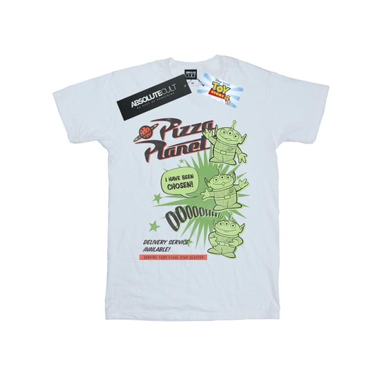 Disney Męska Koszulka Toy Story 4 Pizza Planet Little Green Men T-Shirt (3XL / Ciepły Biały) Disney