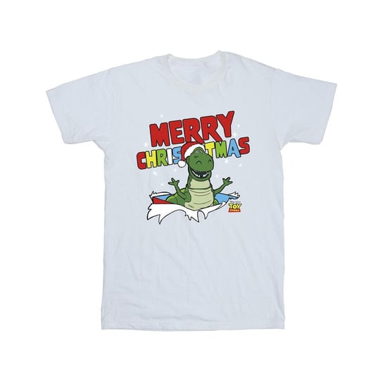 Disney Męska Koszulka Toy Story Rex Christmas Burst T-Shirt (M / Ciepły Biały) Disney