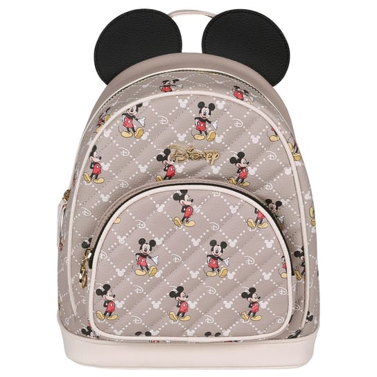 DISNEY Myszka Mickey Beżowy, mały plecak skórzany 29x22x11 cm Disney