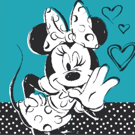 Disney, Myszka Minnie, Obraz na płótnie, 23x23 cm Disney