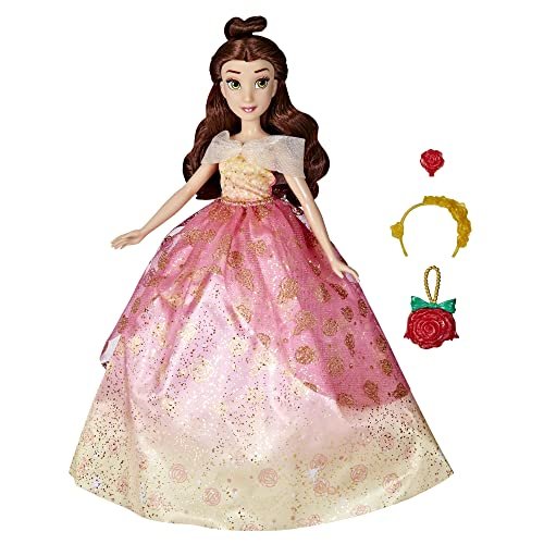 Disney Princess F4625 Life Belle Model lalki 10 kombinacji strojów Zabawka dla dzieci w wieku 3 lat i starszych, wielobarwna Funko