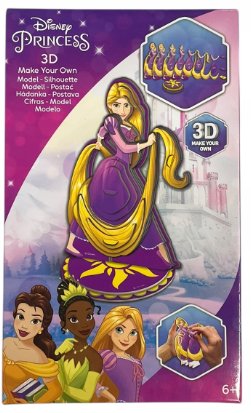 Disney Puzzle 3D Roszpunka, Układanka Zrób To Sam, Model 3D,Princess Disne Disney