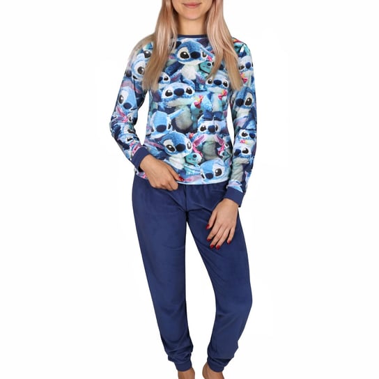 DISNEY Stitch Damska piżama z długimi spodniami, piżama długi rękaw XS Disney