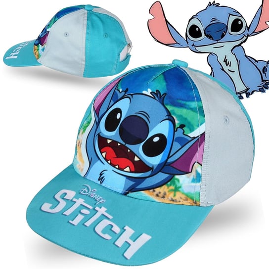 Disney Stitch Dziewczęca czapka z daszkiem, turkusowa 54 cm Disney