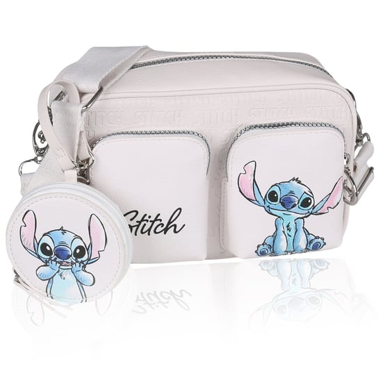 DISNEY Stitch Ecru Torebka + saszetka, na regulowanym pasku 22x14x8cm Disney