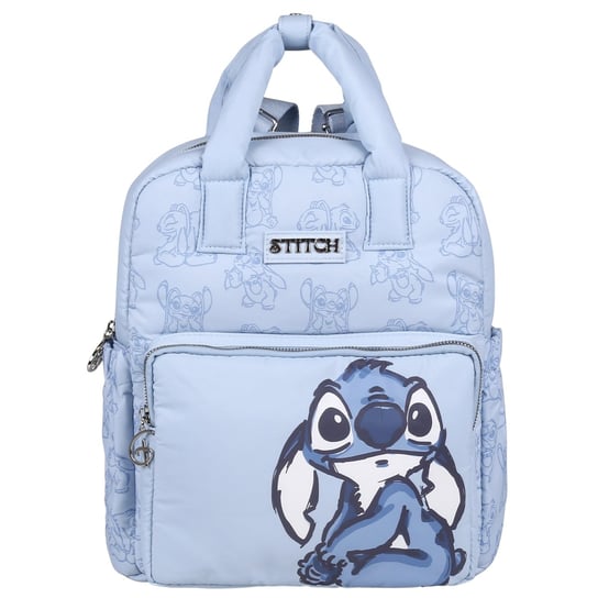 DISNEY Stitch Pojemny plecak damski, niebieski plecak 28x12x30 cm Uniwersalny Disney