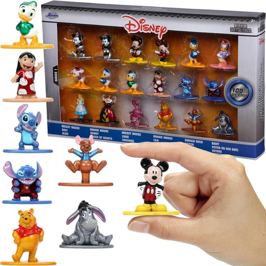 Disney Zestaw 18 metalowych figurek bohaterów z bajek Jada