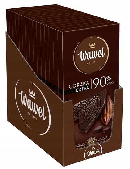 Display Czekolada Gorzka Extra Premium 90% cocoa Wawel 100g x 15 sztuk Wawel