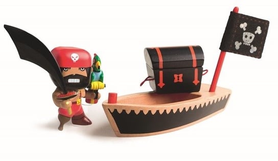 Djeco, Figurka kolekcjonerska, Arty Toys Pirat El Loco z łódką Djeco