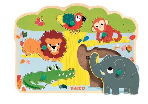 Djeco, puzzle drewniane Zwierzątka w zoo Djeco