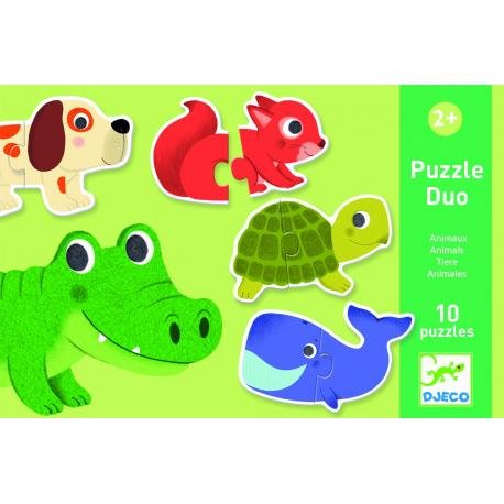 Djeco, puzzle, Duo, Zwierzątka, 10 el. Djeco