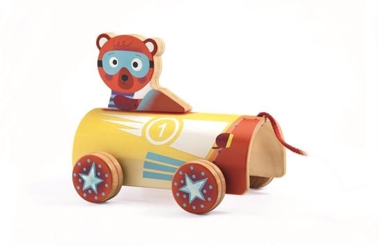 Djeco, zabawka do ciągnięcia Niedźwiedź w Samochodzie RoliLewis Djeco