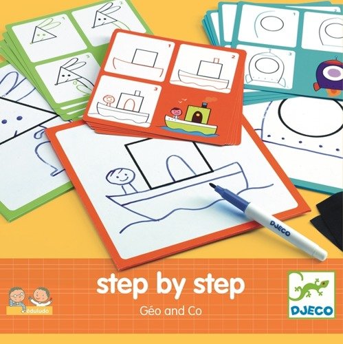 Djeco, zestaw kreatywny Nauka rysowania - Krok Po Kroku Djeco