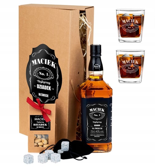 Dla Dziadka Szklanki Whisky Logo Karafka Box Y9 Propaganda