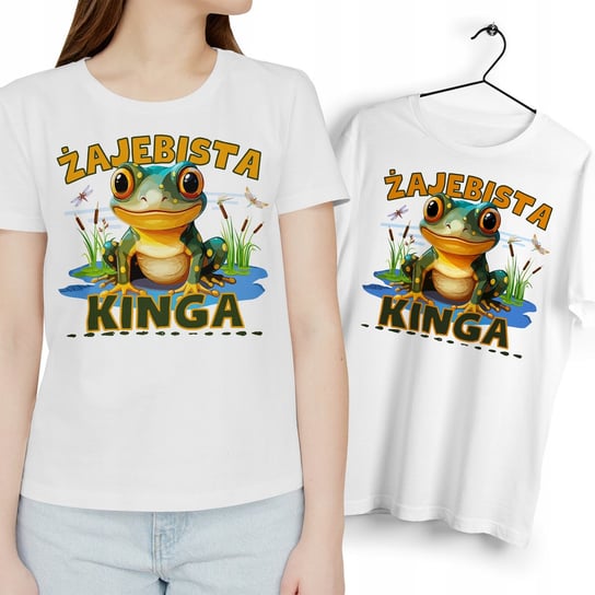 Dla Kingi T-Shirt Koszulka biała Na Prezent z Dowolnym Nadrukiem Zdjęcie Inna marka