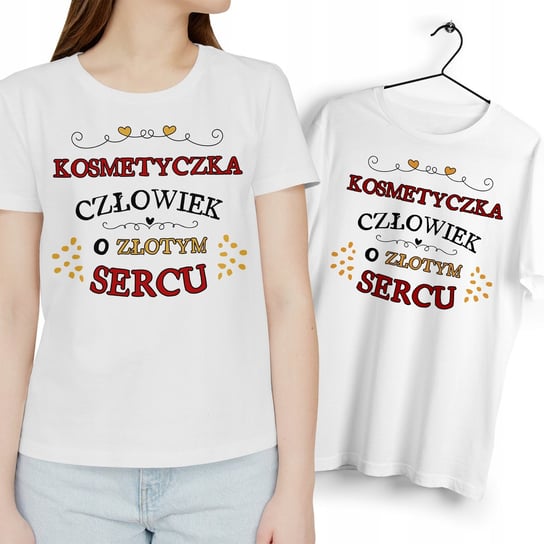 Dla Kosmetyczki T-Shirt biały Na Prezent z Dowolnym Nadrukiem Zdjęciem Gift Inna marka