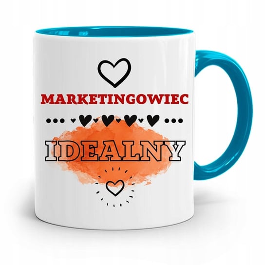 DLA MARKETINGOWCA MARKETING KUBEK BŁĘKITNY PREZENT z Nadrukiem ze Zdjęciem PoliDraw