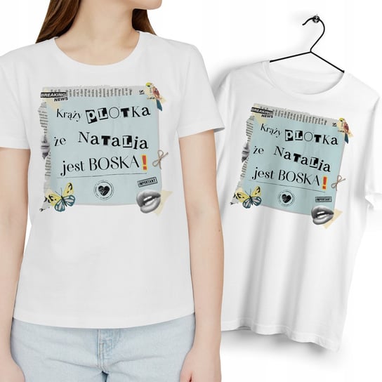 Dla Natalii T-Shirt Koszulka biała Na Prezent z Dowolnym Nadrukiem Zdjęciem Inna marka