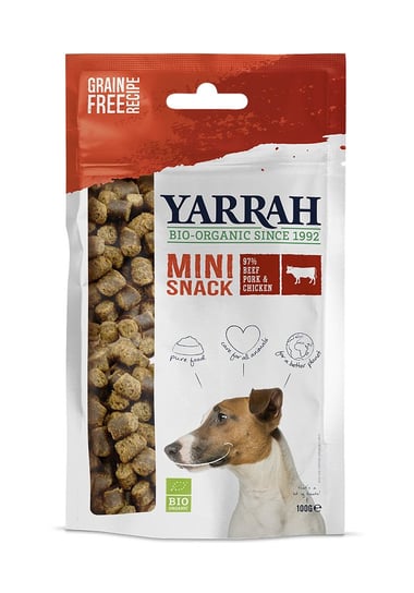 (Dla Psa) Przysmak - Mini Snacki Z Wołowiną Bio 100 G - Yarrah Yarrah