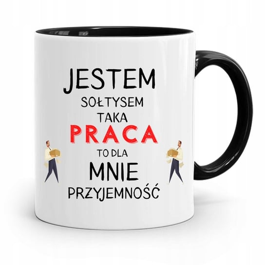 DLA SOŁTYSA KUBEK CZARNY JESTEM SOŁTYSEM PREZENT z Nadrukiem ze Zdjęciem PoliDraw