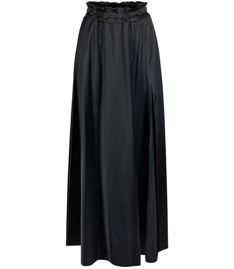 Długa elegancka satynowa spódnica z rozcięciem EWA-S/M Agrafka