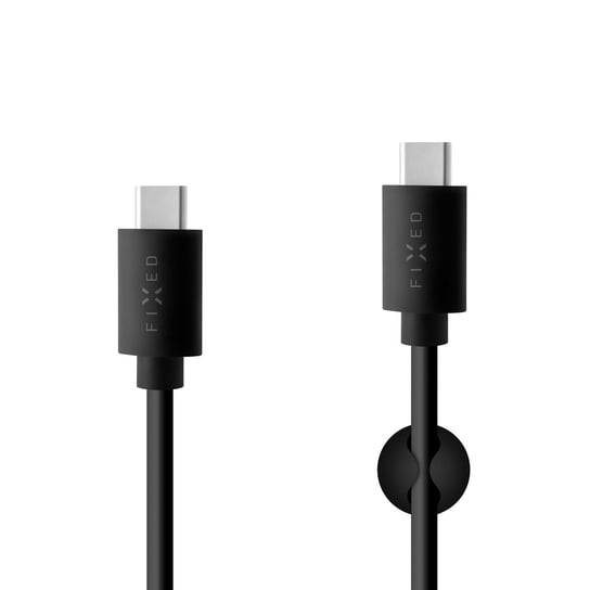 Długi kabel do transmisji danych i ładowania FIXED ze złączami USB-C/USB-C i obsługą PD, USB 2.0, 2 metry, 60W, czarny FIXED