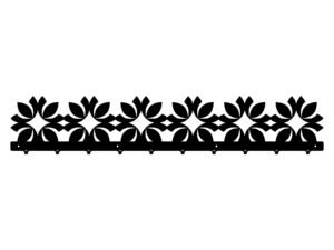 Długi wieszak do przedpokoju Marokański II 100 cm czarny matowy Inna marka