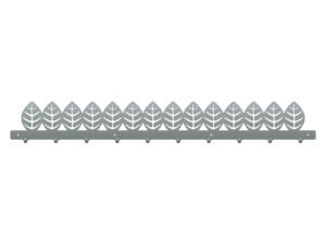 Długi wieszak metalowy Liście 100 cm srebrny Inna marka