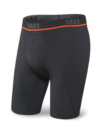 Długie bokserki do biegania/ bokserki męskie sportowe SAXX Kinetic HD Long Leg Black - S SAXX