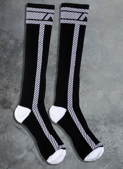Długie skarpetki męskie | Fetish Long Sock ADF29 White | ADDICTED-l-xl ADDICTED