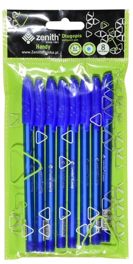 Długopis atramentowy, Handy, niebieski, 0,7 mm, 8 sztuk Zenith