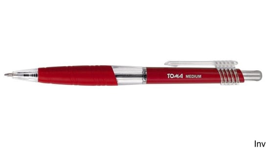 Długopis Automat Medium Z Końcówką 1,0Mm Czerwony To-038 Toma Toma
