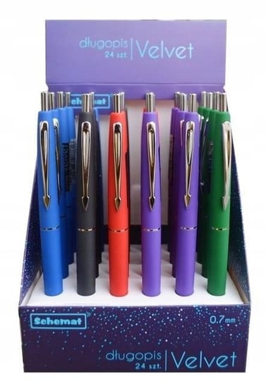 Długopis automatyczny niebieski VELVET Schemat 7616 Schemat