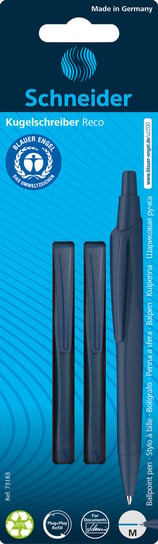 długopis automatyczny schneider reco niebieski/niebieski, m, 2 szt., blister Schneider