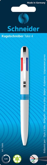 Długopis automatyczny SCHNEIDER TAKE 4 M 4 kolory wkładu blister mix kolorów Schneider