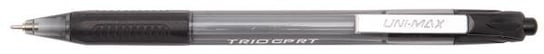 Długopis automatyczny, Unimax Trio Rt Gp Steel, 50 sztuk, czarny Panta Plast