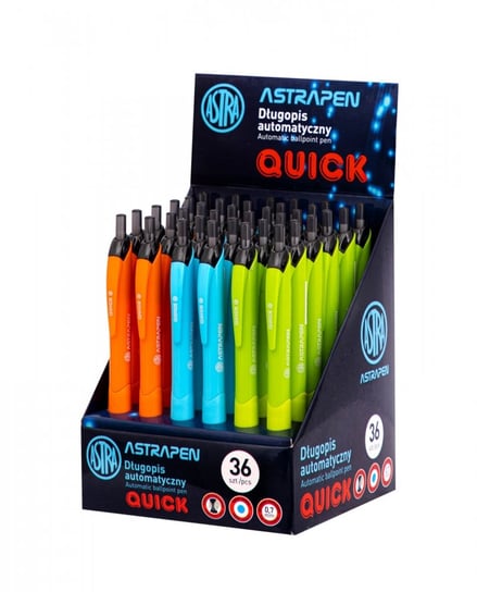 Długopis automatyczny z gumowym uchwytem 0,7 mm ASTRAPEN Quick Astra