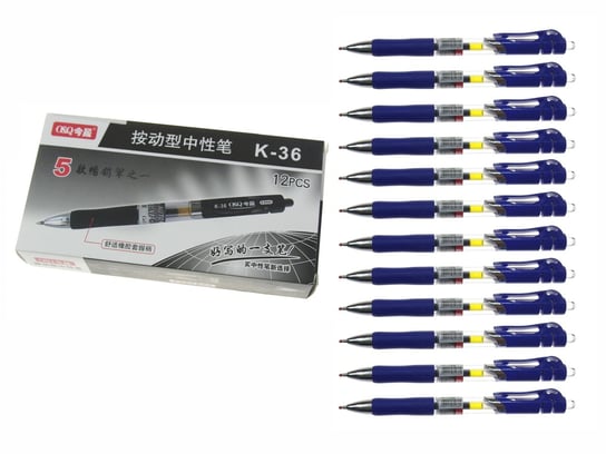 Długopis Automatyczny Żelowy 0.5 Mm Niebieski 12 Szt Shan Box Shan