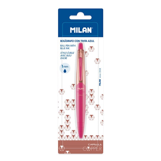 Długopis Capsule Copper Róż 1 Szt. Blis Milan