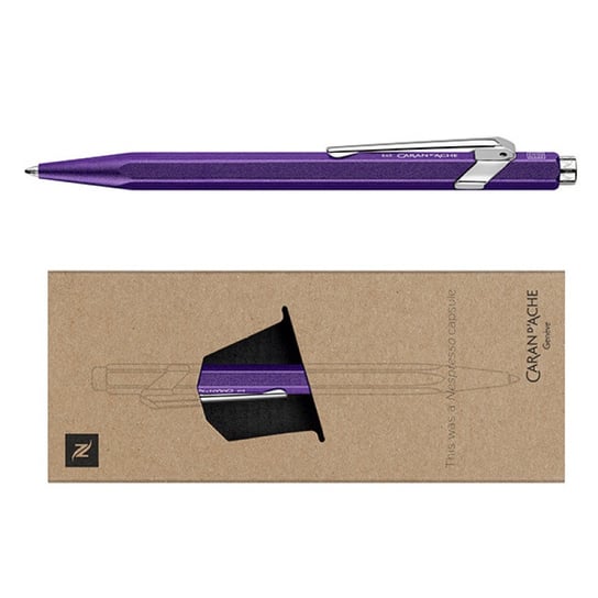 długopis caran d'ache 849 nespresso arpeggio, m, w pudełku, fioletowy CARAN D'ACHE