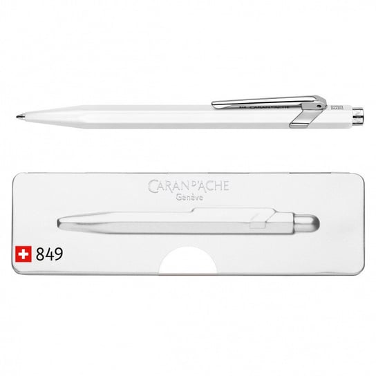 długopis caran d'ache 849 pop line fluo, m, w pudełku, biały CARAN D'ACHE