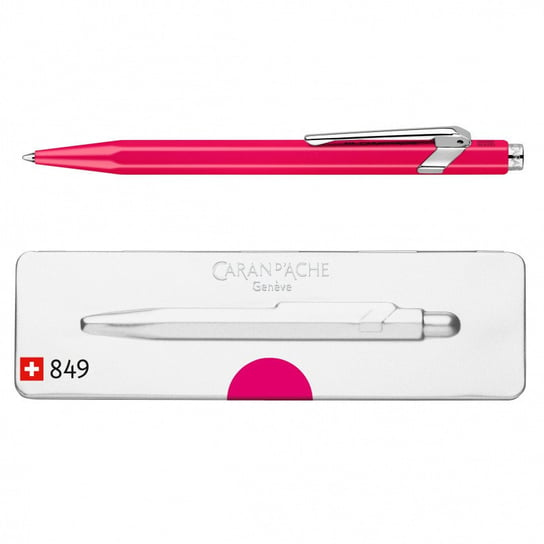 długopis caran d'ache 849 pop line fluo, m, w pudełku, fioletowy CARAN D'ACHE