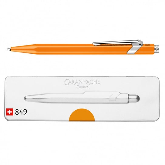 długopis caran d'ache 849 pop line fluo, m, w pudełku, pomarańczowy CARAN D'ACHE